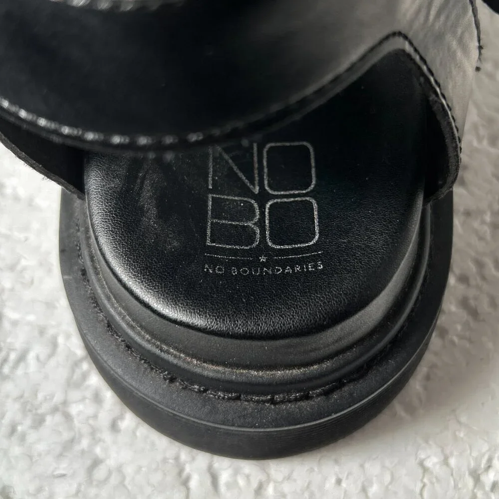 No Boundaries NWOT SZ 9 Black Caged Platform Sandal Comfort Boho Y2K Edgy